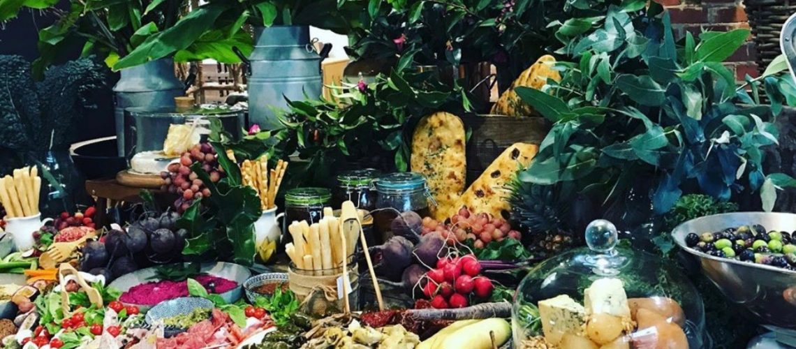 shared grazing table, cheese platter, vegan and gluten free dishes at Bille and Brie caterign services in Tasmania